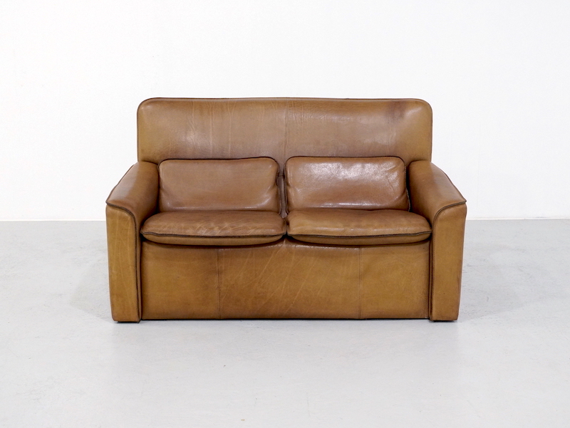 1970s Leolux 2 Seater Sofa in Neck Leather