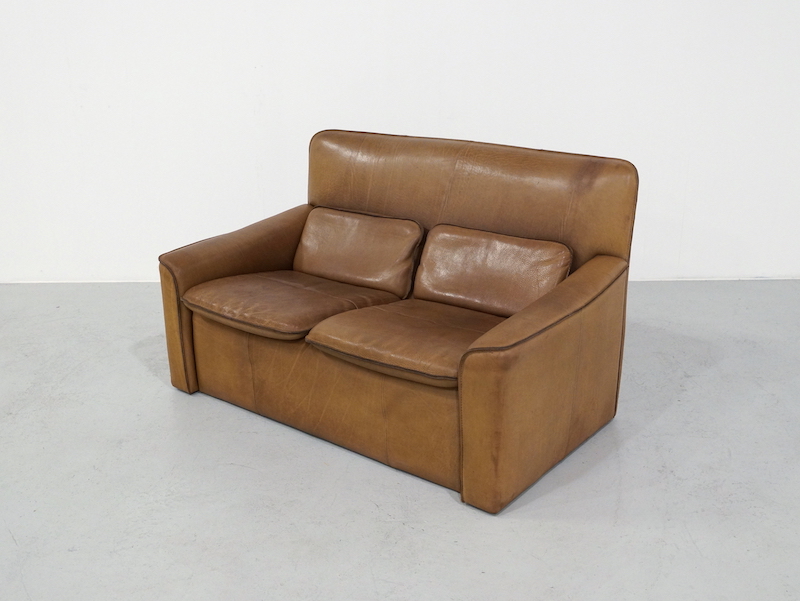 1970s Leolux 2 Seater Sofa in Neck Leather
