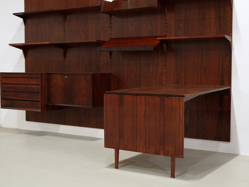 1950s Modular Wall Unit by Poul Cadovius for Cado in Rosewood