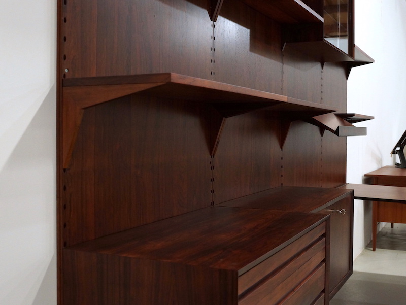 1950s Modular Wall Unit by Poul Cadovius for Cado in Rosewood