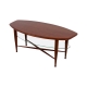 Teak Coffee Table with Glass Magazine Shelf