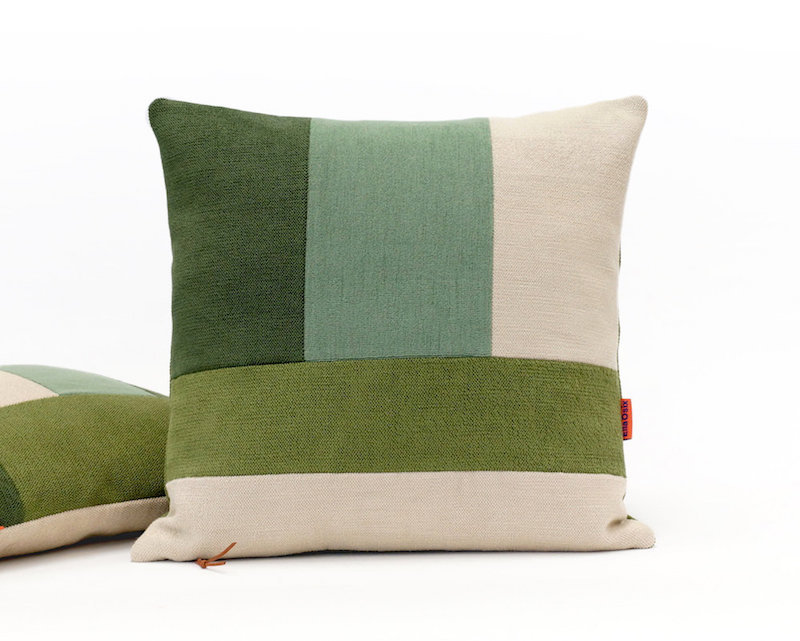 Geometric Color Block Pillow Handmade by EllaOsix