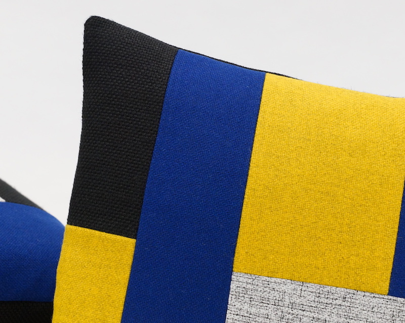 Color block cushion handmade by EllaOsix