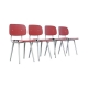 Red Friso Kramer Revolt Dining Chairs, set of 4