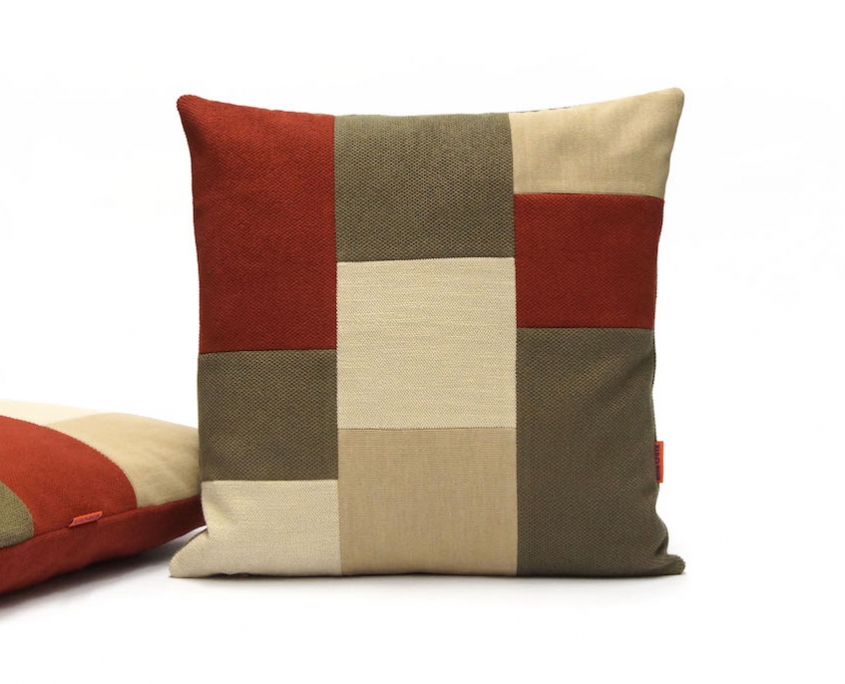 Modern Patchwork Pillow by EllaOsix