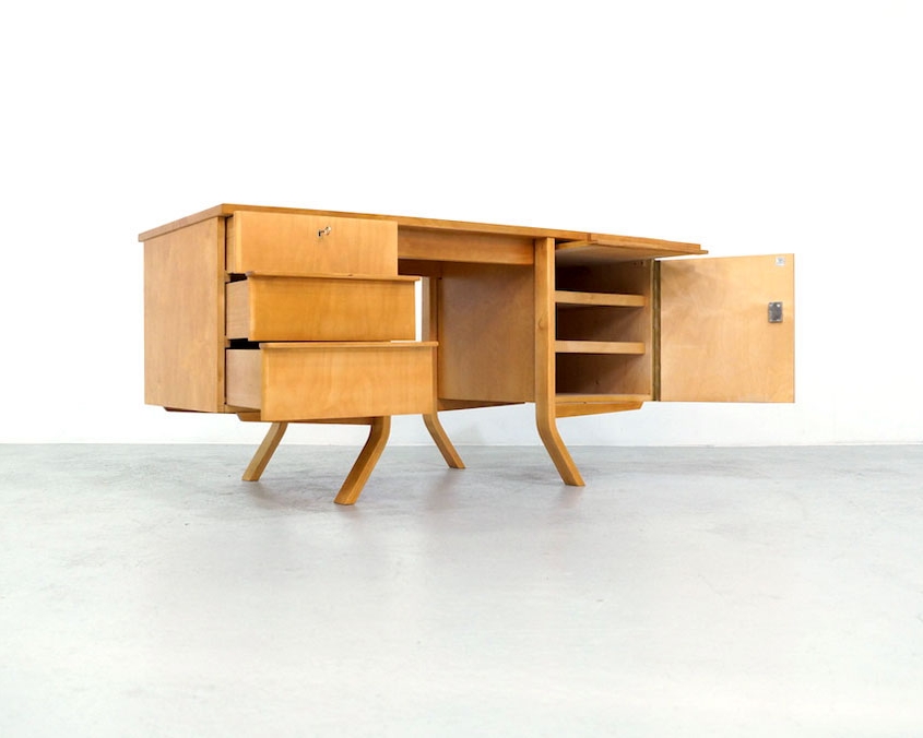 1950s Pastoe Birch Series EB04 Desk by Cees Braakman