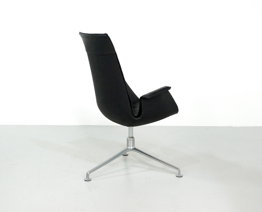 Black Leather Bird Chair by Fabricius & Kastholm for Kill