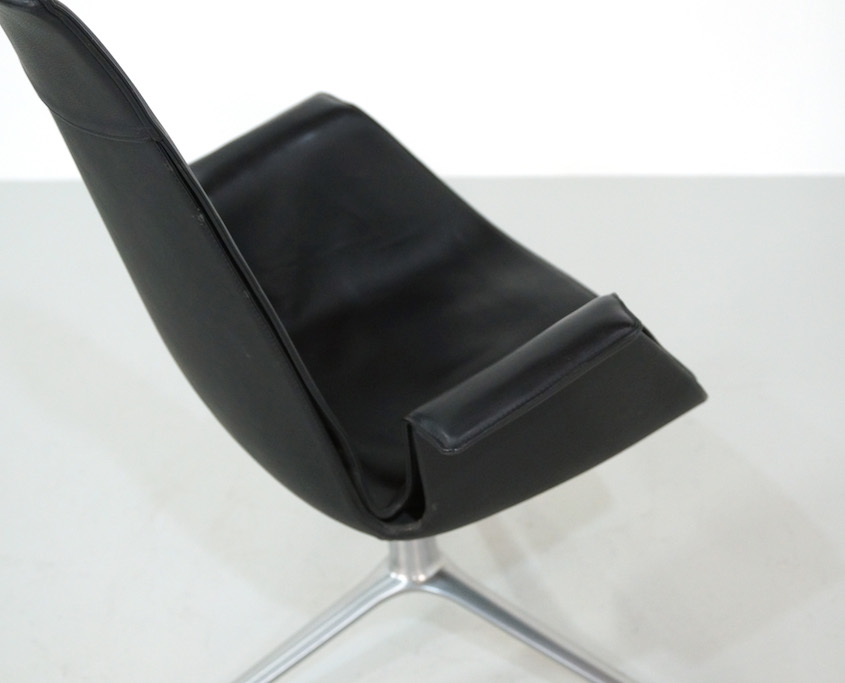 Black Leather Bird Chair by Fabricius & Kastholm for Kill