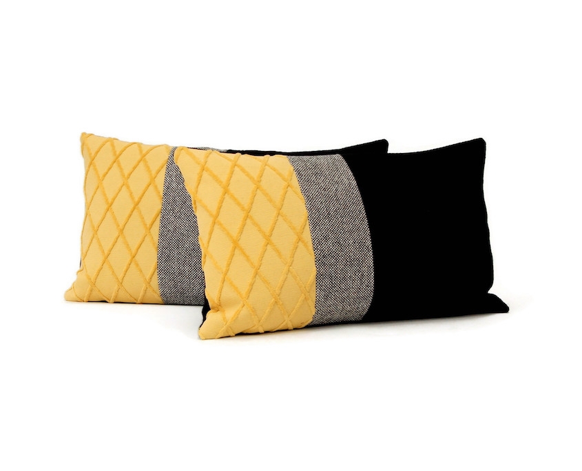 Modern Lumbar Color Block Pillow by EllaOsix