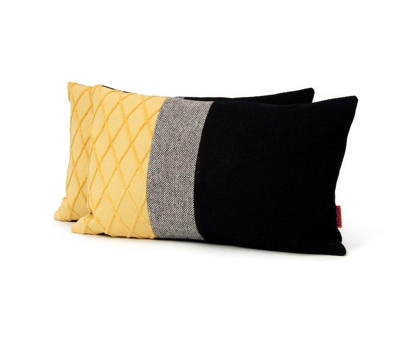 Modern Lumbar Color Block Pillow by EllaOsix