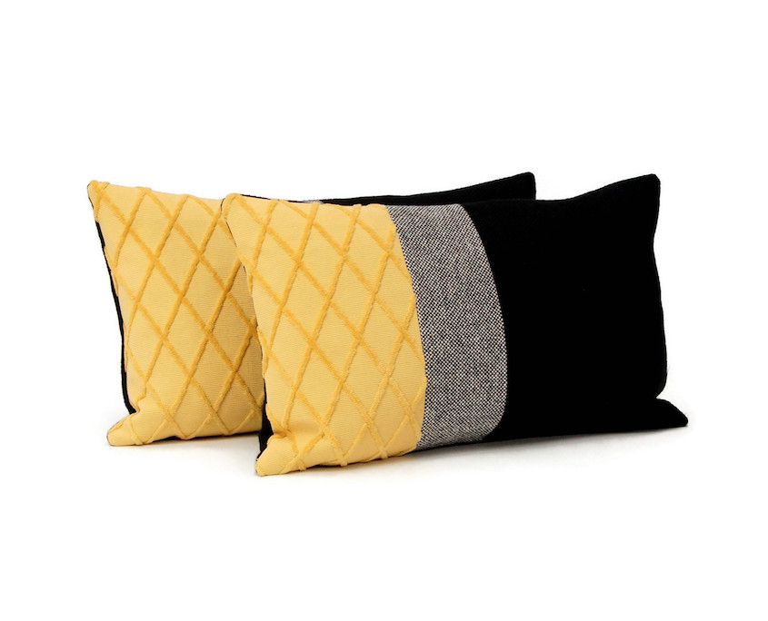Modern Lumbar Color Block Pillow by EllaOsix