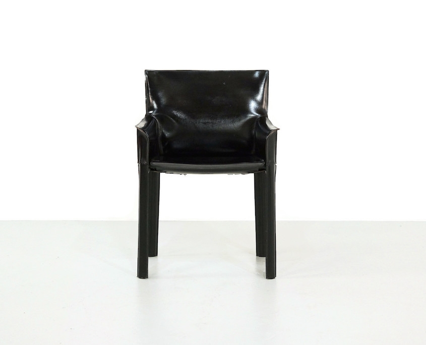 1980s Black Leather Armchair by De Couro of Brazil