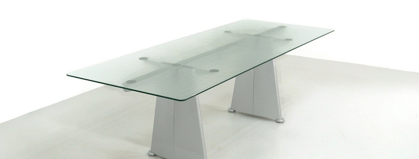 1980s Jean Prouve Trapèze Dining Table by Tecta