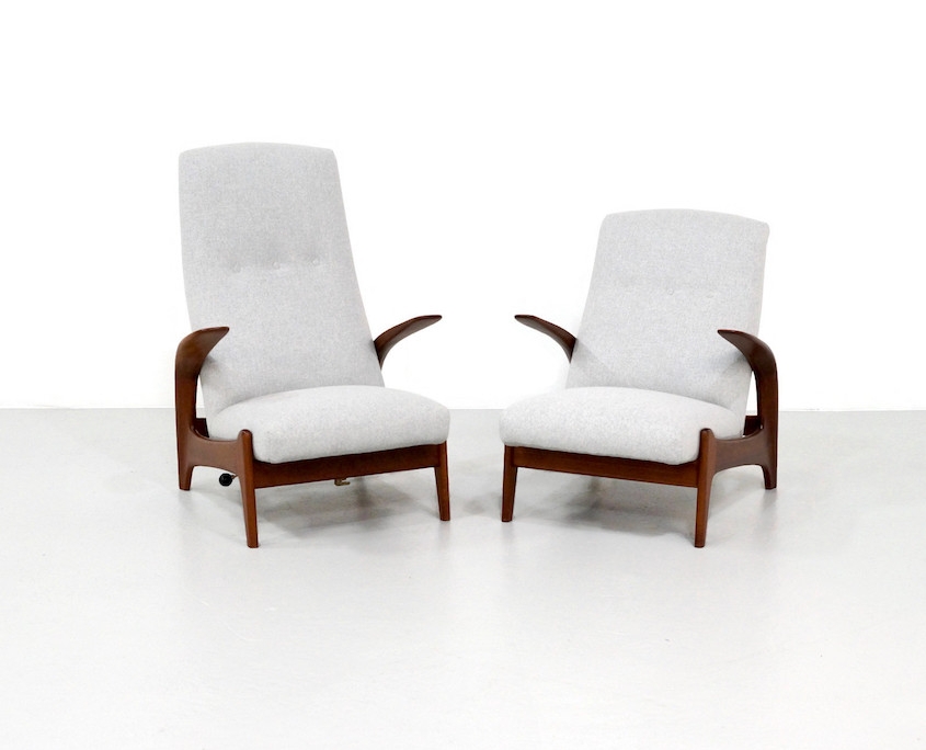 Kameleon Design ~ Pair Gimson & Slater Lounge Chairs by Rolf Rastad and Adolf Relling