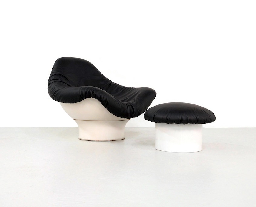 Kameleon Design | 1960s Mario Brunu Rodica Lounge Chair and Ottoman for Comfort Italy