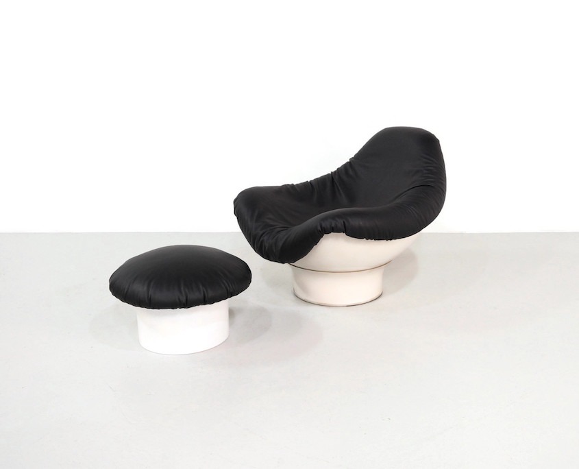 Kameleon Design | 1960s Mario Brunu Rodica Lounge Chair and Ottoman for Comforto Italy