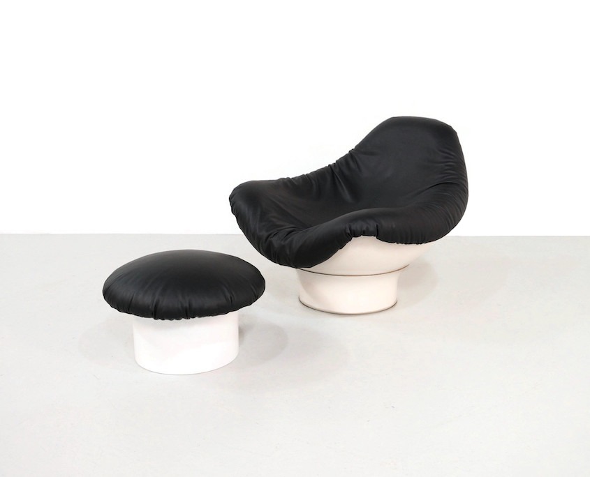Kameleon Design | 1960s Mario Brunu Rodica Lounge Chair and Ottoman for Comforto Italy