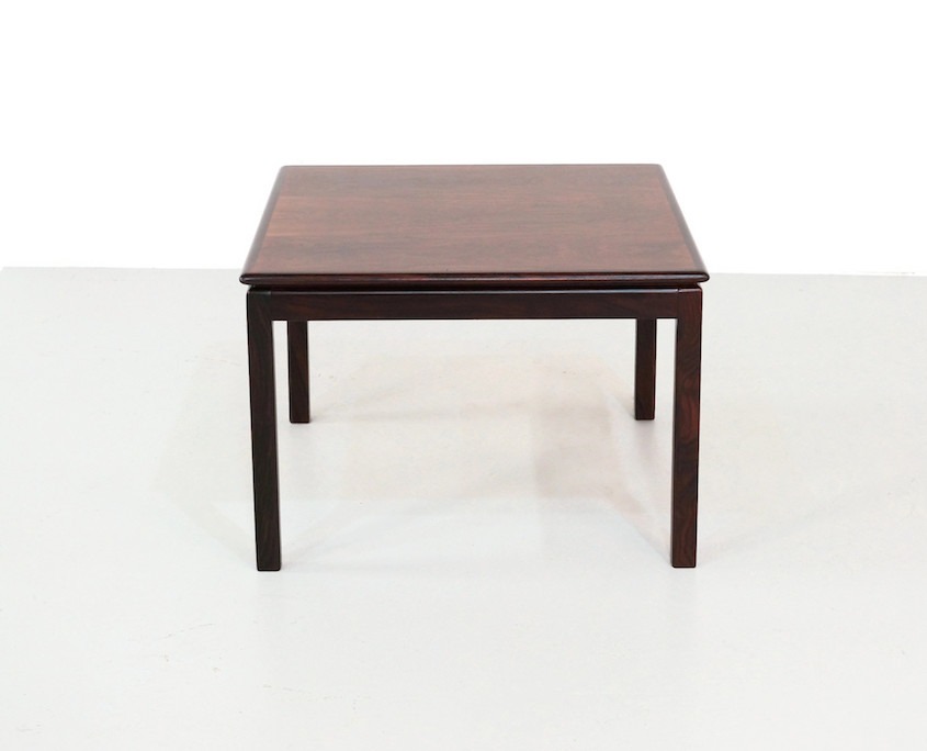 Scandinavian Haug Snekkeri Bruksbo Square Rosewood Side Table