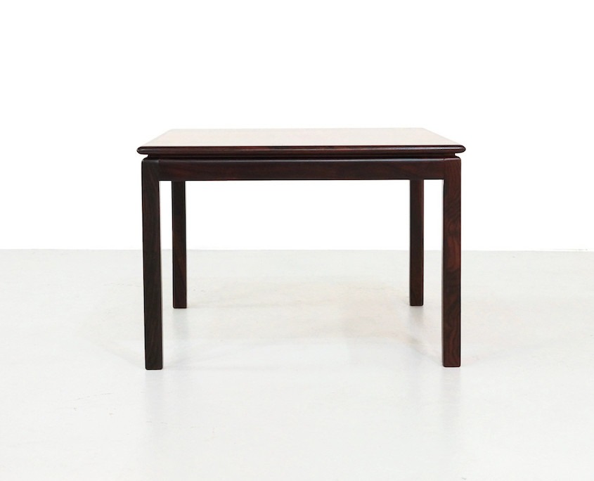 Scandinavian Haug Snekkeri Bruksbo Square Rosewood Side Table