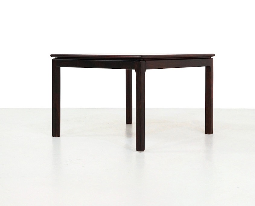 Scandinavian Haug Snekkeri Bruksbo Square Rosewood Side Table