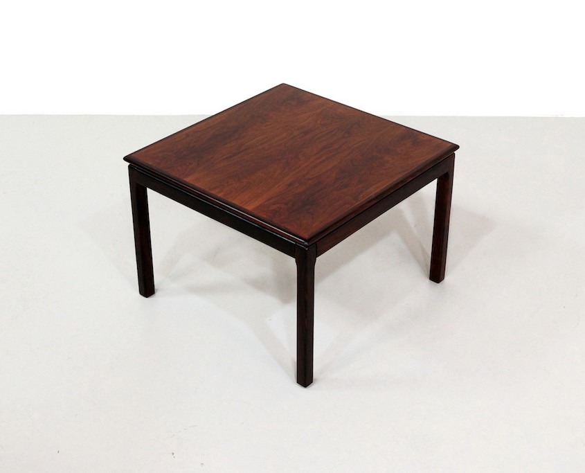 Scandinavian Haug Snekkeri Bruksbo Square Rosewood Side Table