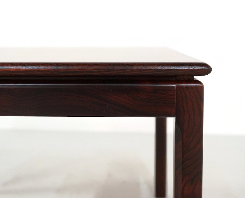 Scandinavian Haug Snekkeri Bruksbo Square Rosewood Side Table