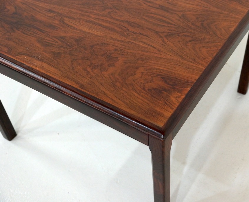 Scandinavian Haug Snekkeri Bruksbo Square Rosewood Side Table