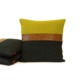 EllaOsix decorative sofa pillow with a leather accent