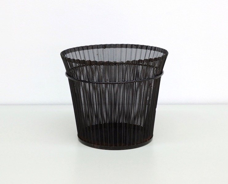 Folded Metal Wastepaper basket by Mathieu Mategot