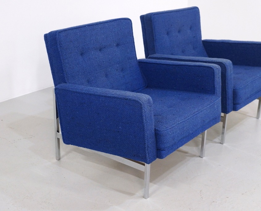 Pair Vintage Florence Knoll Slipper Chairs
