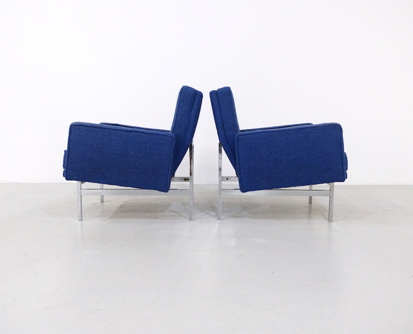 Pair Vintage Florence Knoll Slipper Chairs