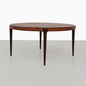 Round Rosewood Coffee Table by Johannes Andersen for Silkeborg