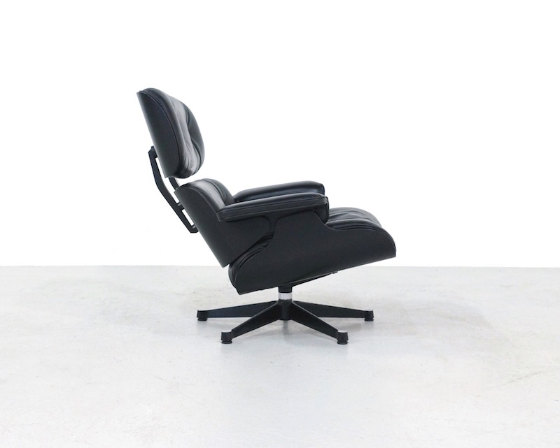 Black Vintage Eames Lounge Chair by Vitra