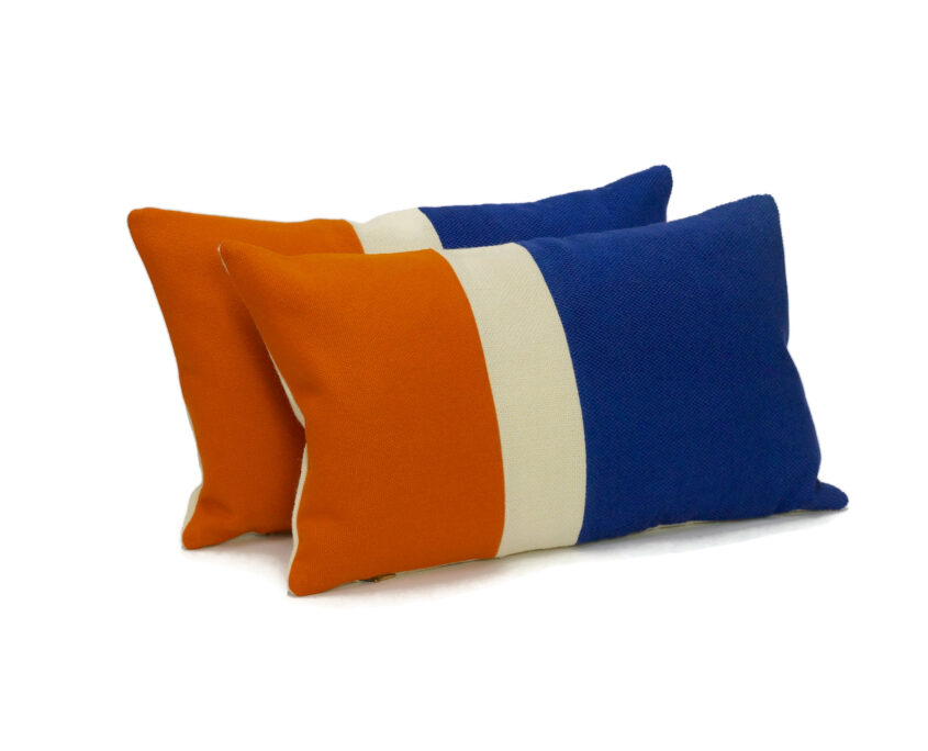 Modern colorblock pillow by EllaOsix
