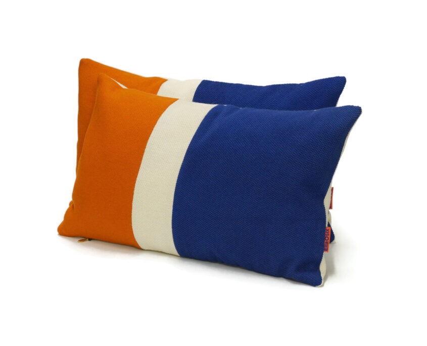 Modern colorblock pillow by EllaOsix