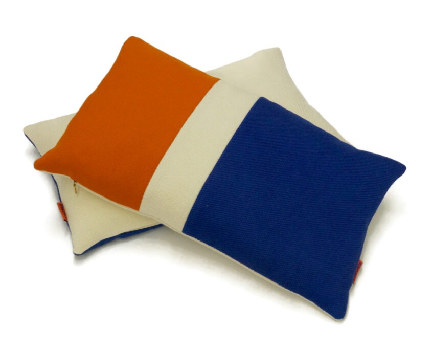 Modern colorblock pillow by EllaOsix