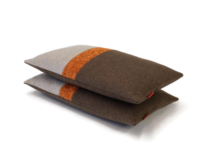 modern wool felted lumbar pillow cover 30x50cm by EllaOsix