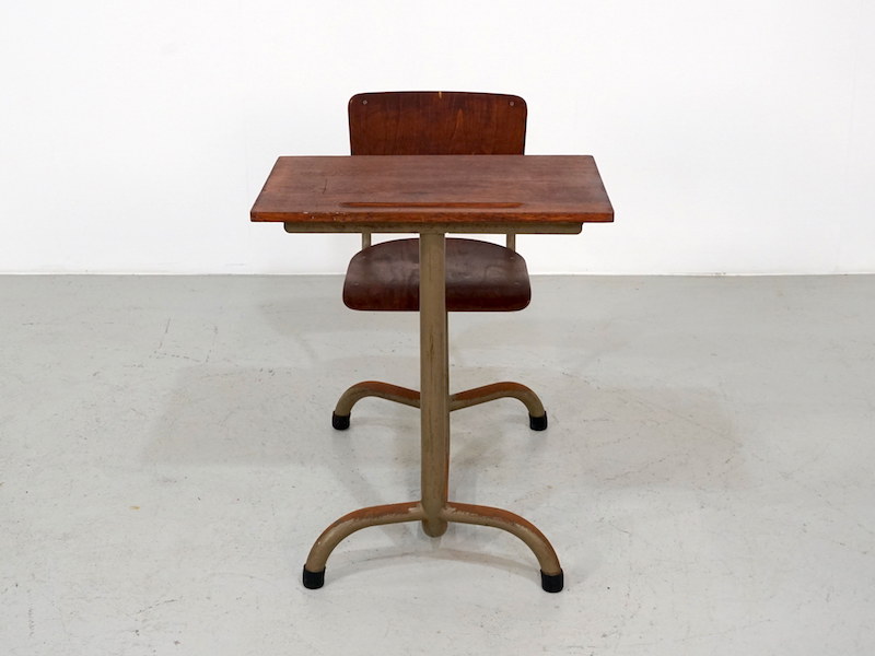 Jean Prouvé Style Monoblock School Desk