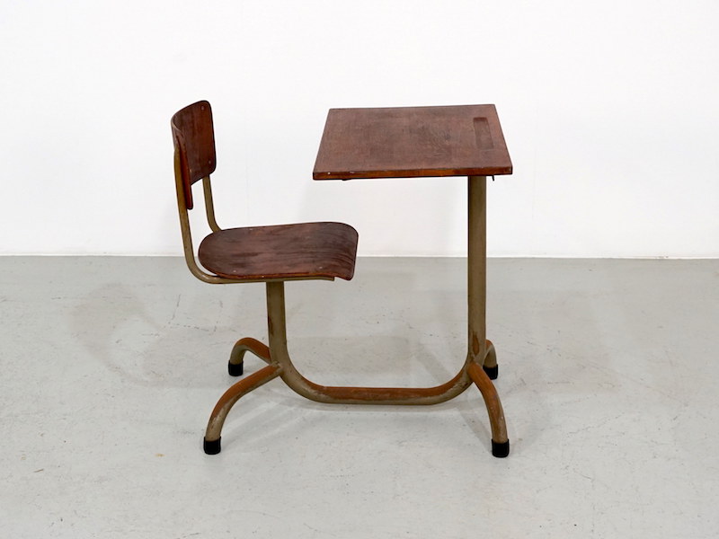 Jean Prouvé Style Monoblock School Desk